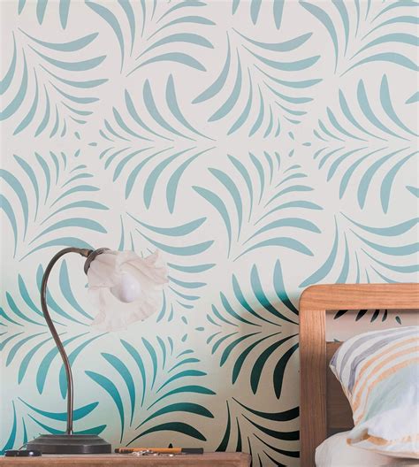 Milas Leaves Large Wall Stencil Modern Wall Stencils For Painting