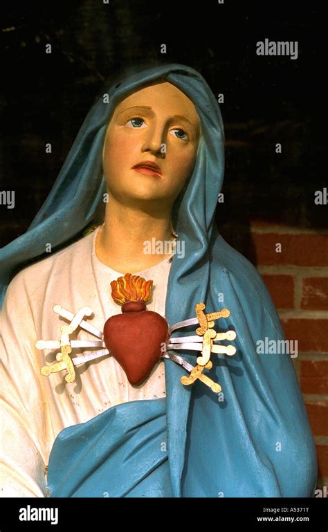 Immaculate Heart Of Virgin Mary Statue Hi Res Stock Photography And
