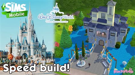 Disney World Cinderella Castle Speed Build In The Sims Mobile 🏰 Youtube