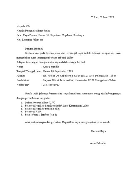 Secara umum dibikin dengan dokumen ketik yang di print, tapi kadang ada permintaan khusus misal harus tulis tangan atau gunakan bahasa. Contoh Surat Lamaran Pekerjaan Di Supermarket - Contoh ...