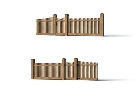 3d Wood Fence Model 8 Free Download