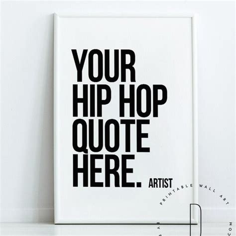 rap lyrics wall art rap poster lyrics rap art print hip hop etsy