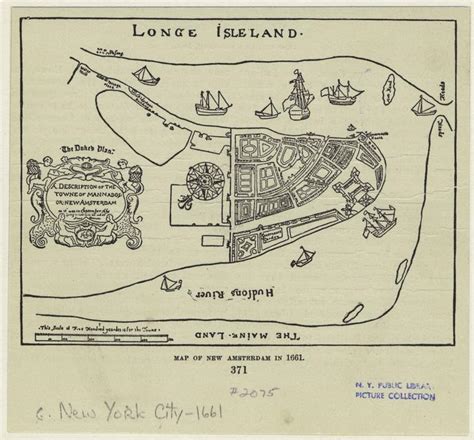 Map Of New Amsterdam In 1661 Nypl Digital Collections