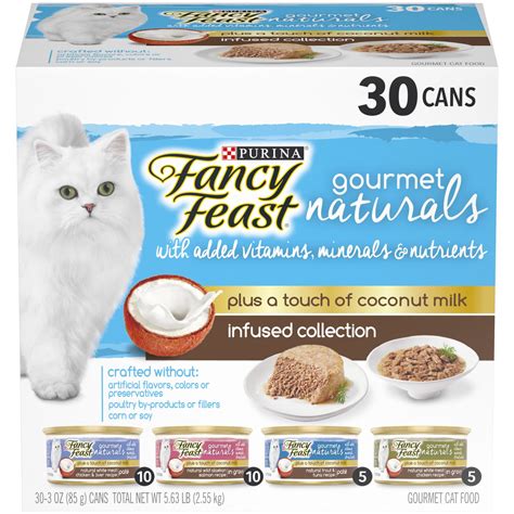 Fancy feast wet cat food is crafted with delicious details, served daily. Fancy Feast Gourmet Naturals Plus Coconut Milk Infused ...