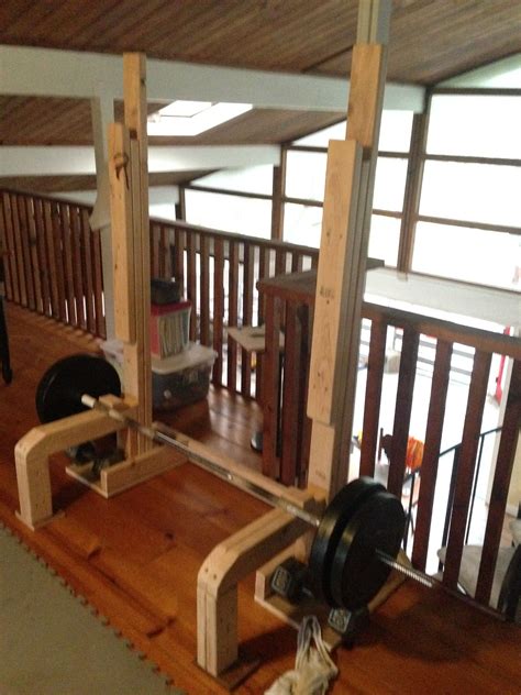 My Diy Squat And Dead Lift Rack Diy Home Gym Diy Power Rack Home