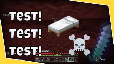 Does A Bed Explode In The Nether Update Minecraft Test Test Test Youtube