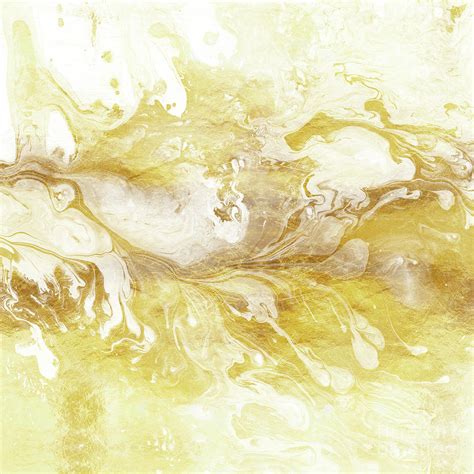 Golden Marble Ii Gold And White Abstract Art Painting By Tina Lavoie