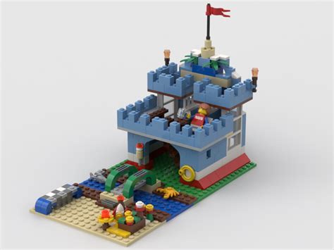 Lego Moc 13864 7346 River Castle Creator Basic Model