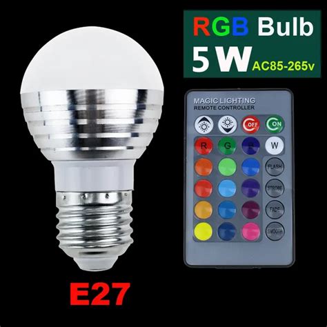 5w Rgb Led Bulb Lights E27 110v 220v Led Rgb Spot Light Lamp E14 Gu10