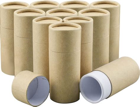 Wandic Kraft Paperboard Tubes 10 Pcs 30ml Round Kraft Paper Containers