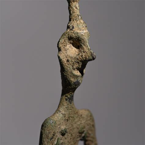 Holy Land Canaanite Bronze Figure Depicting The God Baal Circa 1500