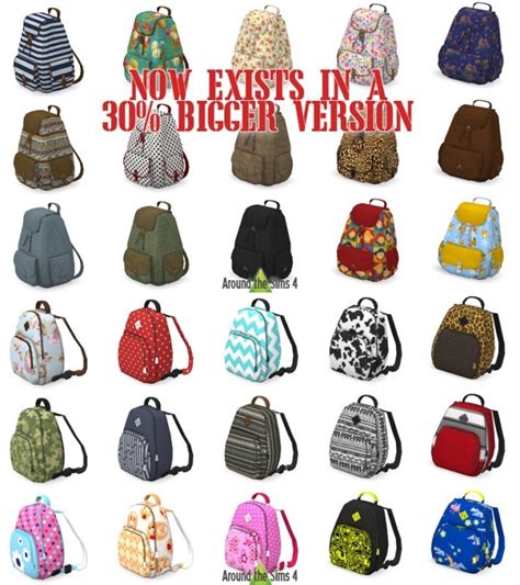 Backpacks By Sandy At Around The Sims 4 Sims 4 Updates
