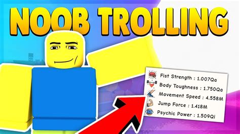Noob Disguise Trolling 6 Roblox Super Power Training Simulator Youtube