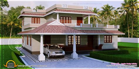 4 Bedroom Kerala Style House In 300 Square Yards Indian House Plans