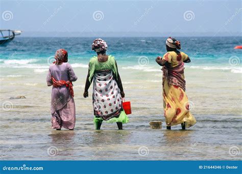 Women In Zanzibar Editorial Photo Image Of Kelp Coast 21644346