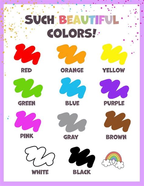 Free Printable Color Chart ⋆ The Hollydog Blog