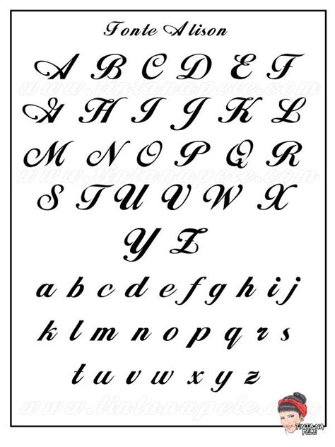 Dica de fonte para tatuagem: Fonte Alison