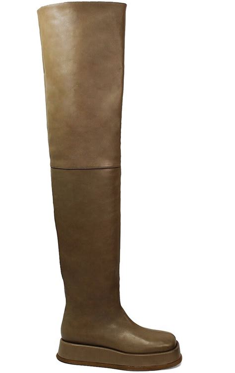 Gia Borghini Gia X Rhw Rosie 10 Platform Faux Leather Over The Knee
