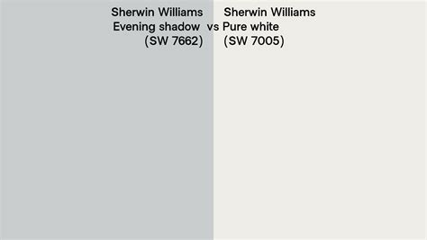 Sherwin Williams Evening Shadow Vs Pure White Side By Side Comparison