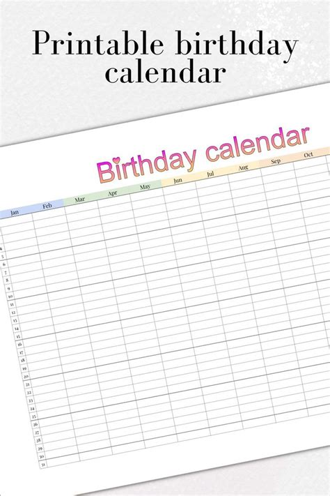 A Calendar Meant For Tracking Birthdays Today Calendar Planner
