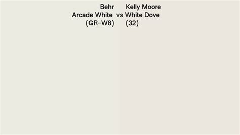 Behr Arcade White Gr W8 Vs Kelly Moore White Dove 32 Side By Side