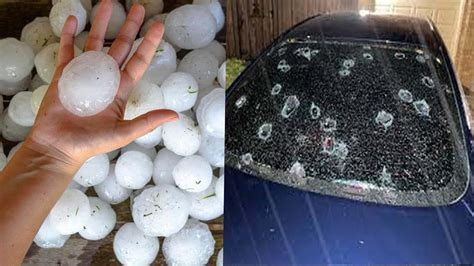 Incredible Ice Stones Falling From Sky Destroyed Beijing China Giant