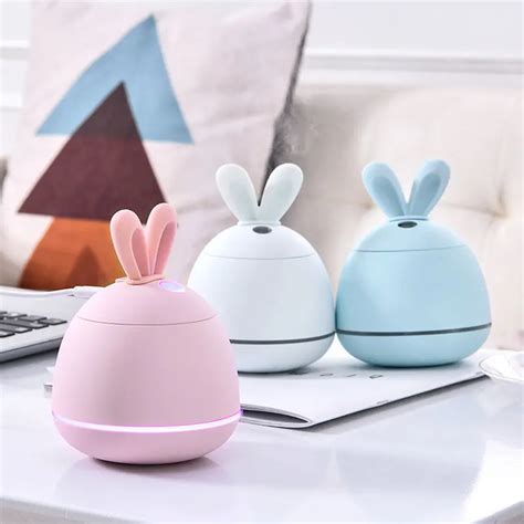 Humidifier Cute Rabbit Desktop Mini Usb Plug In Humidifier With Lamp