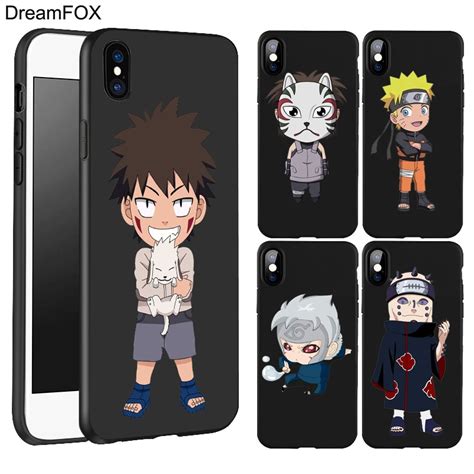 Dreamfox L004 Anime Naruto Black Soft Tpu Silicone Case Cover For Apple
