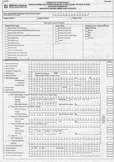 68 Info Download Formulir 1 Pendaftaran Bpjs Kesehatan Tutorial Pdf
