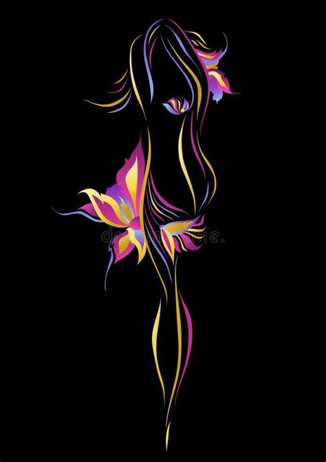 Abstract Female Figure Outline Stock Illustrations 3561 Abstract