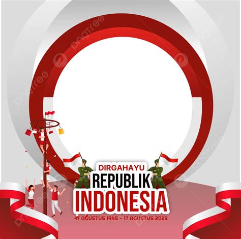 Hut Ri Ke 78 공식 디자인 2023년 8월 17일 Panjat Pinang과 함께 현대적인 인도네시아 독립 기념일의