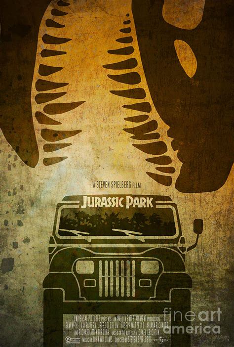 Jurassic Park Movie Poster Digital Art By Ed Burczyk Pixels