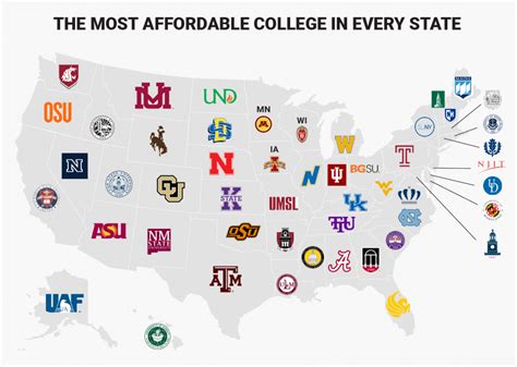 Most of the biggest colleges are public state universities. AnyChart | Data Visualization Weekly: "US Maps" Edition