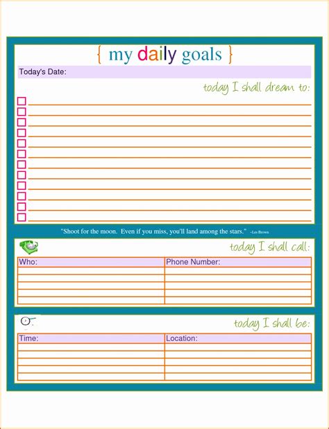 6 Daily To Do List Template Excel Excel Templates Excel Templates