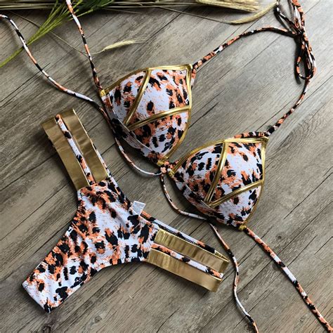 Brazilian Bikini 2020 Leopard Print Swimsuit Sexy Beachwear Bikini Set