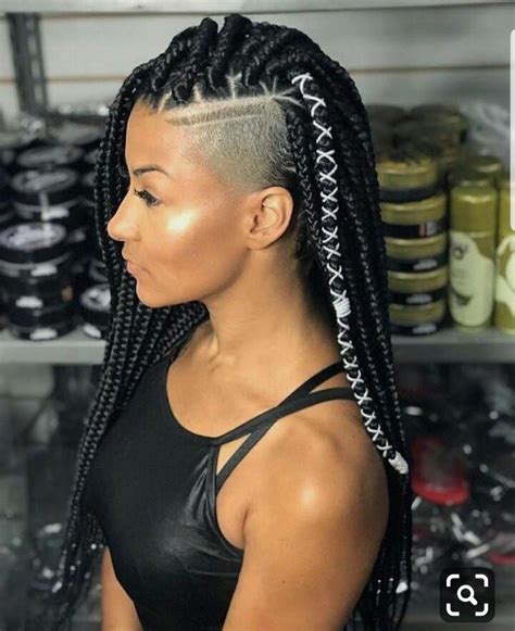 Box Braids With Shaved Sides For Thrivenaija Shaved Side