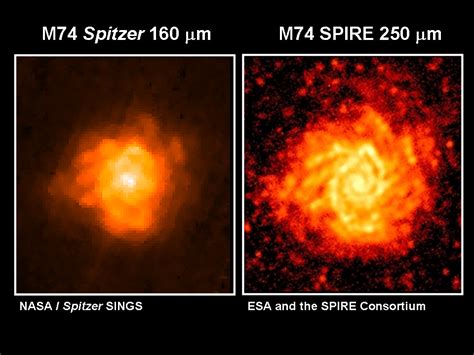 Space In Images 2009 07 M74 At Two Different Wavelengths