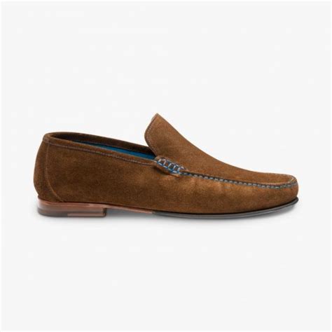 Loake Lincoln Dark Brown Suede Tassel Loafers Mile Shoes