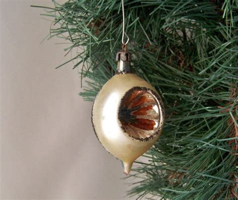 Vintage Glass Christmas Ornament Glass Ribbed Reflector Indent Etsy Glass Christmas