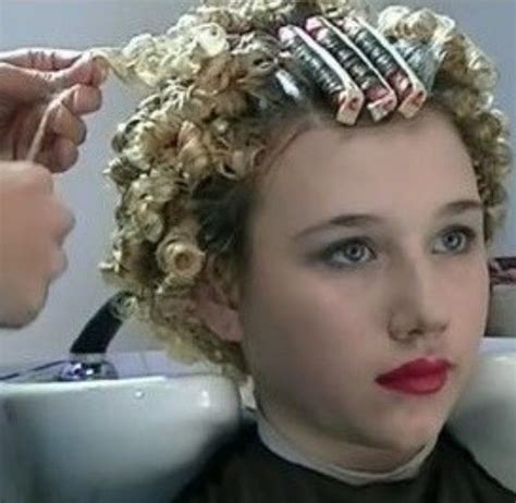 He Cant Believe What Is Happening Permed Hairstyles Hair And Beauty Salon Hair Rollers