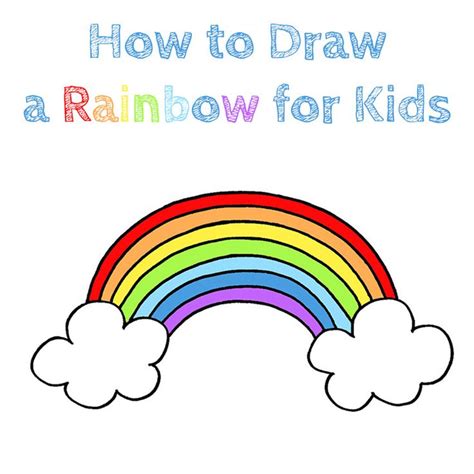 How to Draw a Rainbow for Kids | Rainbow kids, Rainbow drawing, Drawing
