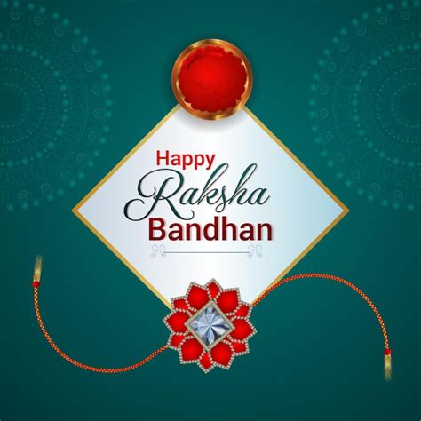 Premium Vector Happy Raksha Bandhan Celebration Greeting Card With