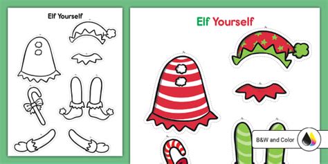 Elf Yourself Template Printable Pre K K 2 Activity