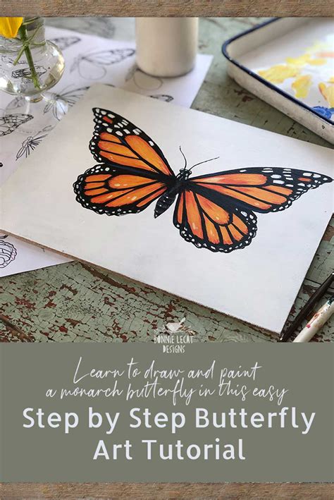 Step By Step Butterfly Easy Drawing And Painting Tutorial