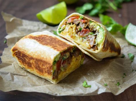 Burritos come filled with cheesy eggs with your choice of additional toppings like sausage, steak, hashbrowns, and bacon. Breakfast Burritos - Once Upon a Chef