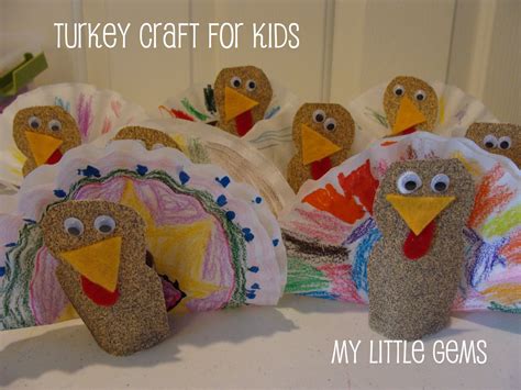 My Little Gems Crafting With Kids Turkey Craft Using Textures