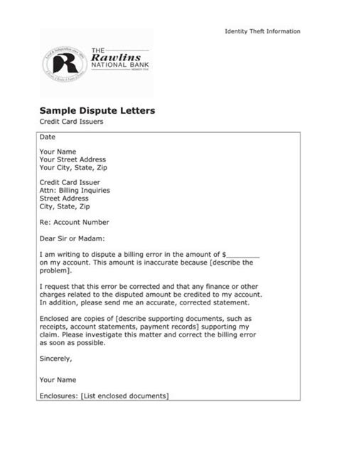 You can file a dispute for your credit card by communicating with the business that wrongly charged you. Credit Card Dispute Letter Template Beautiful Sample Dispute Letter Template Credit Card issuers ...