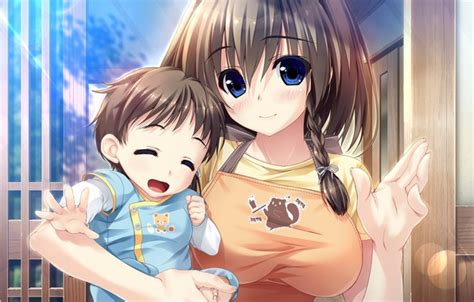 Wallpaper Kawaii Girl Game Anime Blue Eyes Beautiful Pretty Baby