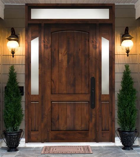 Traditional Solid Wood Front Entry Door Rustica Wood Front Entry