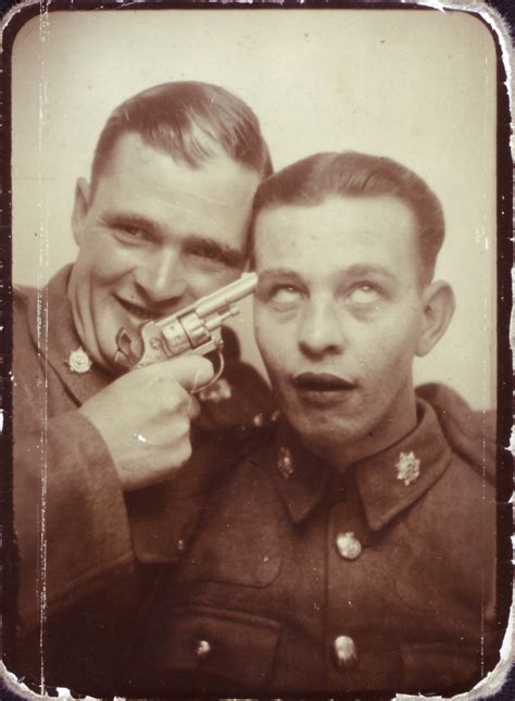 a collection of funny photobooth portraits of world war ii soldiers ~ vintage everyday